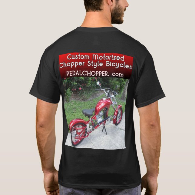Camiseta Bicicleta motorizada de viuda negra (Reverso)