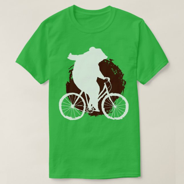 Camiseta Bicicleta para animales de oso (Diseño del anverso)