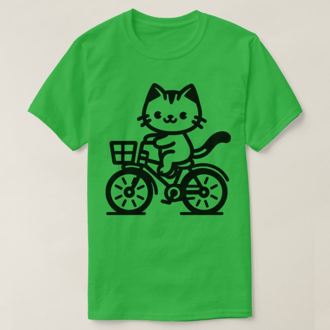 Camiseta Bicicleta para pasear en gato (Diseño del anverso)