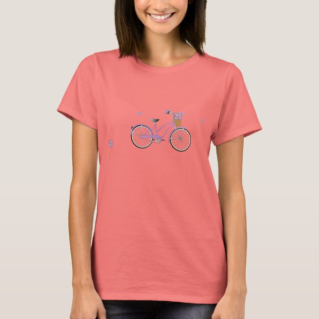 Camiseta Bicicleta púrpura (Anverso)