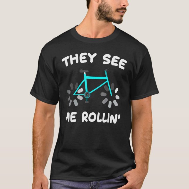 Camiseta Bicicleta que me ven Rollin Biker Hobby Atlete (Anverso)