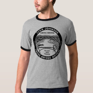 Camiseta Bicicleta retra del puente de braguero de Iver