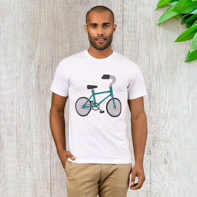 Camiseta Bicicleta Retro Azul Simple Bicicleta (Subido por el creador)