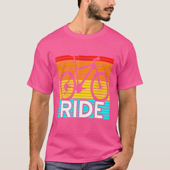 Camiseta Bicicleta Retro Ride para andar en bicicleta   Reg (Anverso)