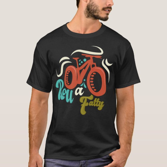Camiseta Bicicleta Roll a Bicicleta Grasa Tiro Grasa Bicicl (Anverso)