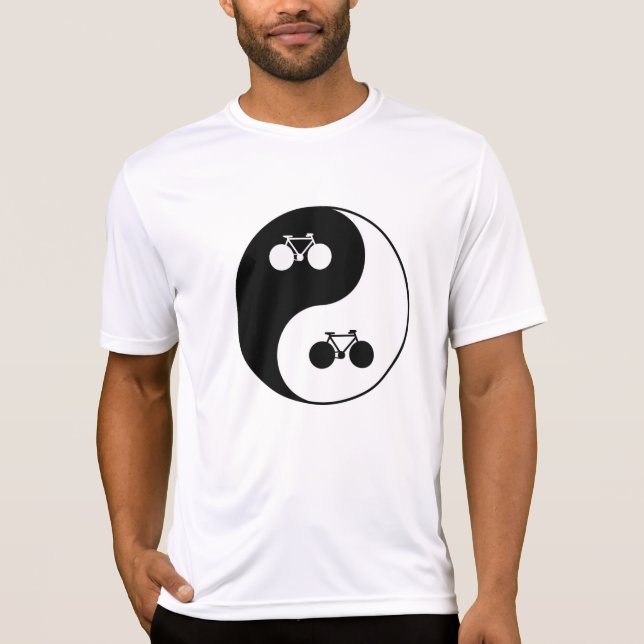 Camiseta bicicleta, símbolo yin-yang (Anverso)