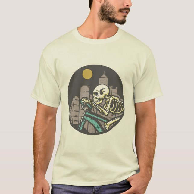 Camiseta Bicicleta Skeleton Riding (Anverso)