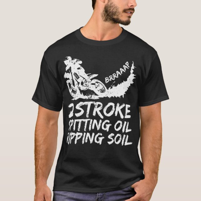 Camiseta Bicicleta sucia 2 Motocruz de aceite de derrame (Anverso)
