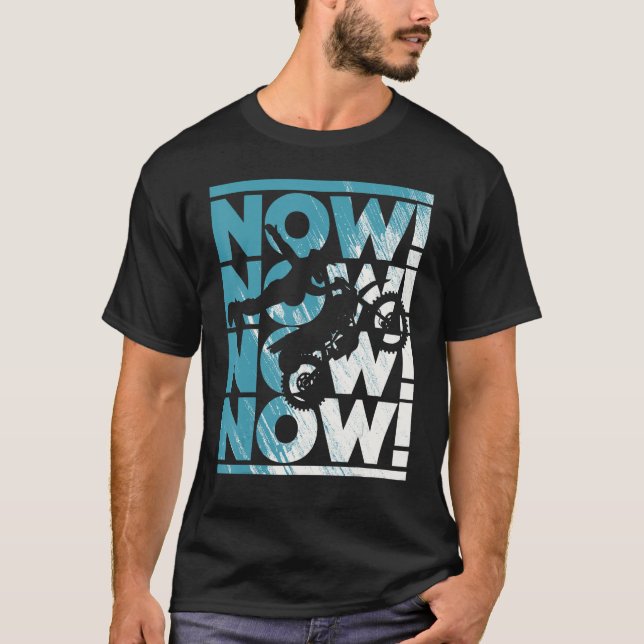 Camiseta Bicicleta Sucia Ahora Motocross Grunge Dirt Bike R (Anverso)