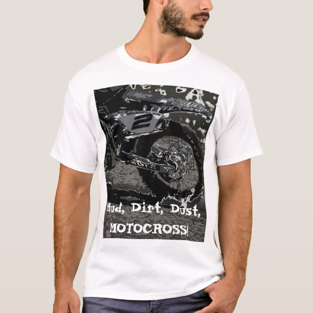 Camiseta Bicicleta sucia (blanco y negro) (Anverso)