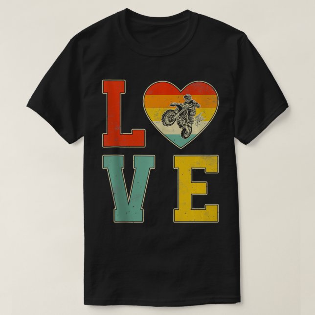 Camiseta Bicicleta sucia estilo retro con San Valentín gráf (Diseño del anverso)