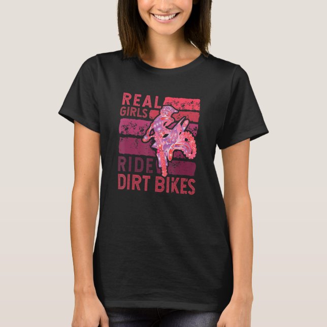 Camiseta Bicicleta Sucia Guay Para Mujeres Chicas Motocross (Anverso)