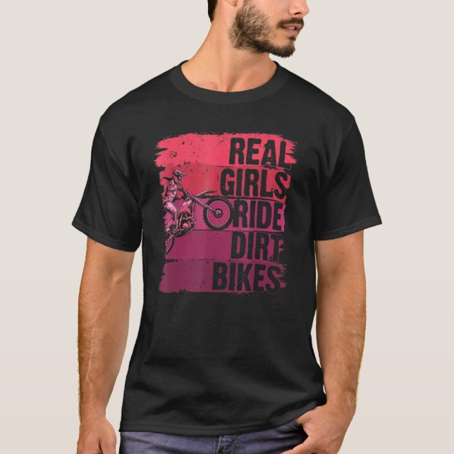 Camiseta Bicicleta Sucia Guay Para Mujeres Chicas Motocross (Anverso)
