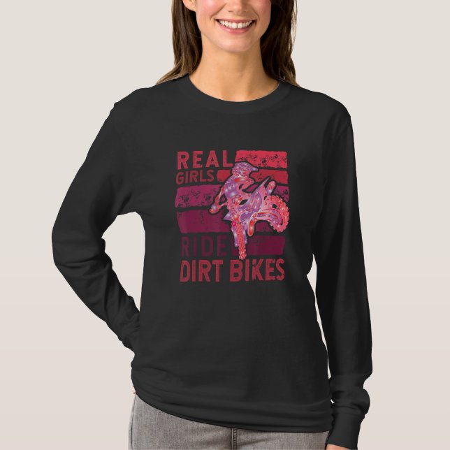 Camiseta Bicicleta Sucia Guay Para Mujeres Chicas Motocross (Anverso)