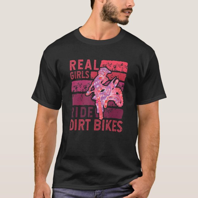 Camiseta Bicicleta Sucia Guay Para Mujeres Chicas Motocross (Anverso)