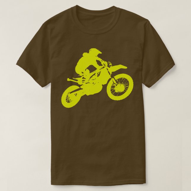 Camiseta Bicicleta sucia Motocross Yellow Bike Rider Regalo (Diseño del anverso)