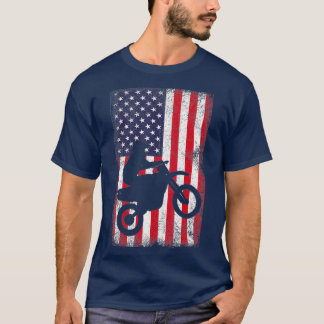 Camiseta Bicicleta sucia vintage Estados Unidos Bandera est