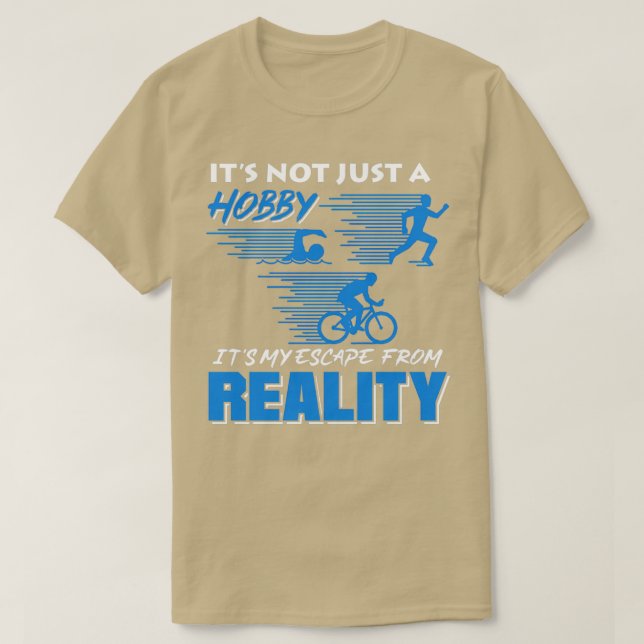 Camiseta Bicicleta Swim Run Triathlon Hobby Sport Game Gift (Diseño del anverso)