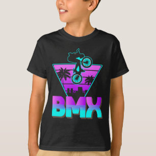 Camiseta Bicicleta Vaporwave BMX para niños