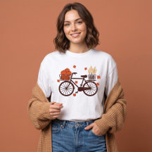 Bicicleta Vintage de Otoño con Calabazas Cosecha
