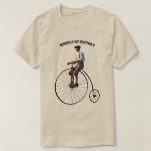 Camiseta Bicicleta Vintage de ruedas del siglo XIX con pilo