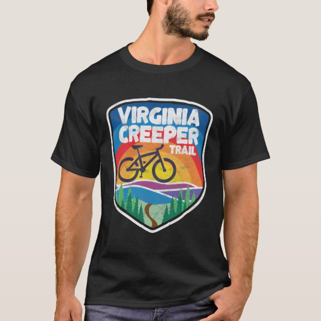 Camiseta Bicicleta Virginia Creeper Trail Mountain (Anverso)