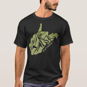 Camiseta Bicicleta Virginia Occidental Esquema de estado Ol