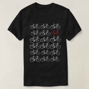Camiseta bicicletas blancas en negro