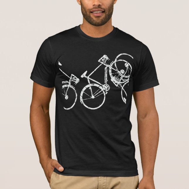 Camiseta Bicicletas blancas inspiradas en la bicicleta negr (Anverso)