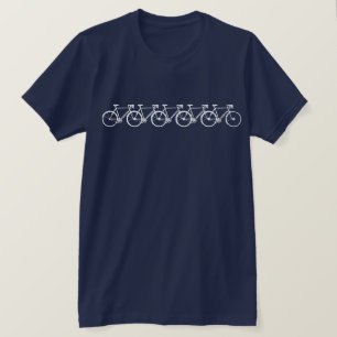 Camiseta Bicicletas blancas sencillas 5 cool