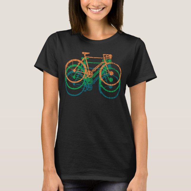 Camiseta Bicicletas de superposición de color (Anverso)