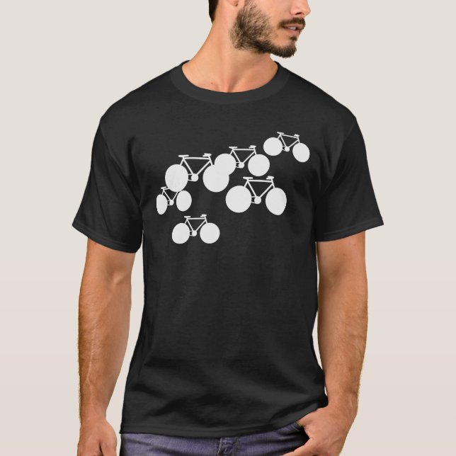 Camiseta bicicletas gráficas blancas (Anverso)