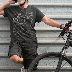 Camiseta Bicicletas grises / Ciclismo en bicicleta