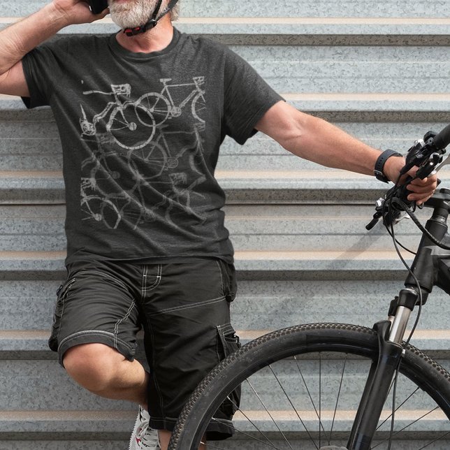 Camiseta Bicicletas grises / Ciclismo en bicicleta (urban bike style)