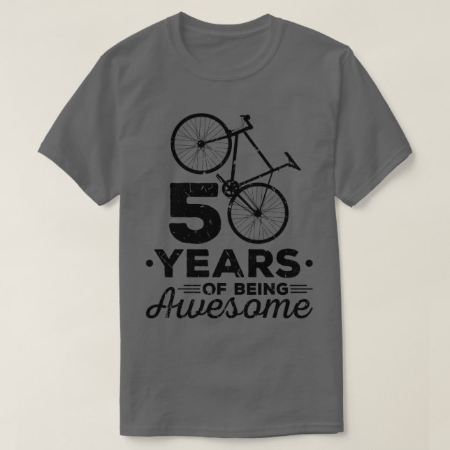 Camiseta Bicicletas Hombres Mujeres 50 ciclista de cumpleañ (Diseño del anverso)