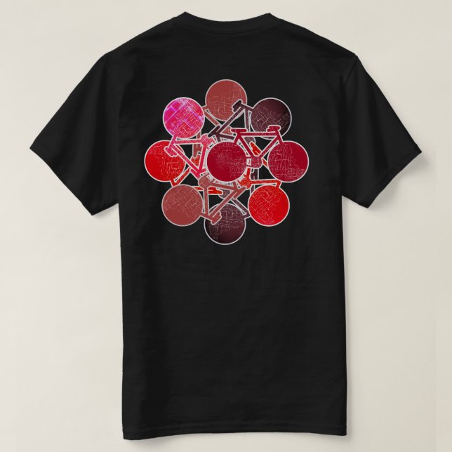 Camiseta bicicletas rojizas . ciclismo / ciclismo fresco (Reverso del diseño)