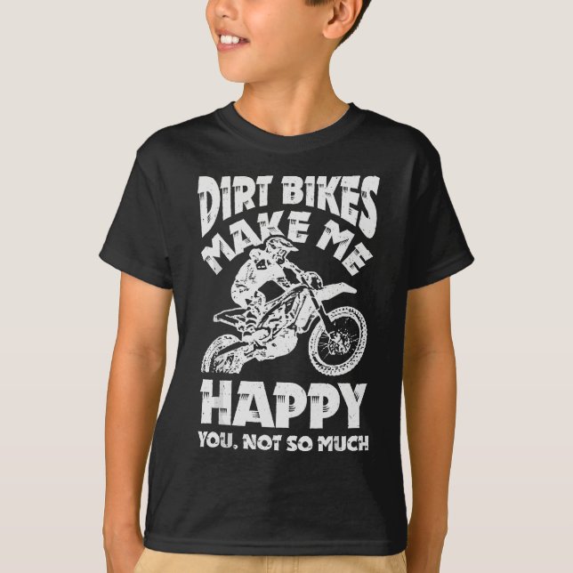 Camiseta Bicicletas sucias me hacen feliz motocross Enduro  (Anverso)