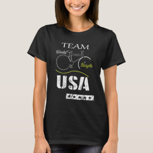 Camiseta Bicicletas Team Usa Love Riking Bicicleta Bicyle W