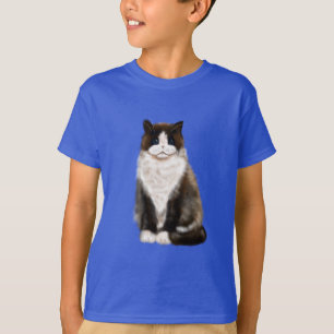 Camiseta bicolor de gato de manx