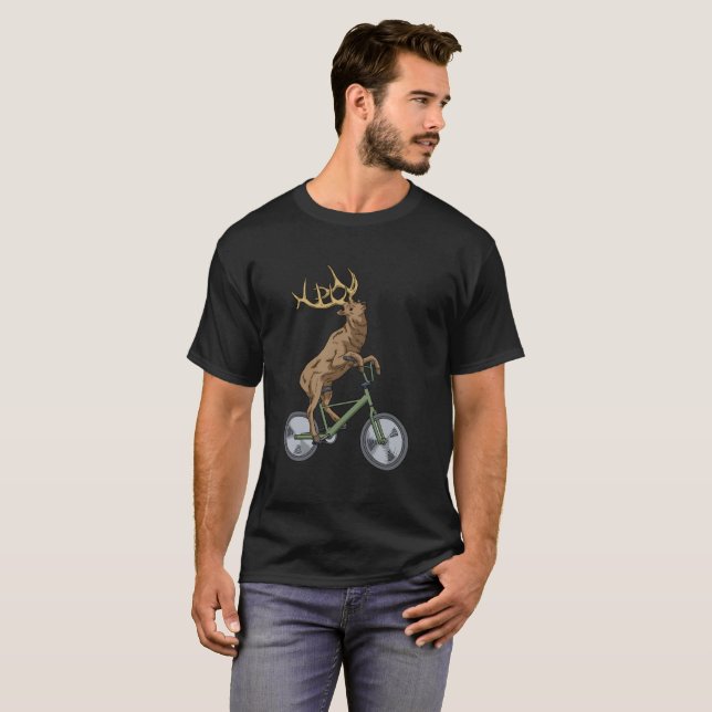 Camiseta Bicycle Elk Deer Forest Nature Elk (Anverso completo)