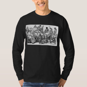 Camiseta Bicyclists de Calavera circa último 1800's Méxic