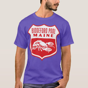 Camiseta Biddeford Pool Maine Retro Shield White