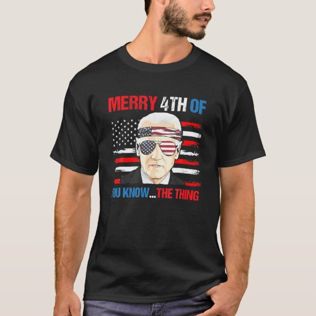 Camiseta Biden Amarró A Merry 4 De Ustedes Saben La Cosa (Anverso)