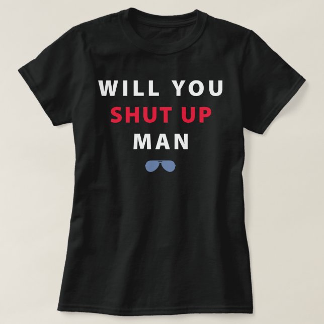 Camiseta Biden, ¿callarás a hombre? (Diseño del anverso)
