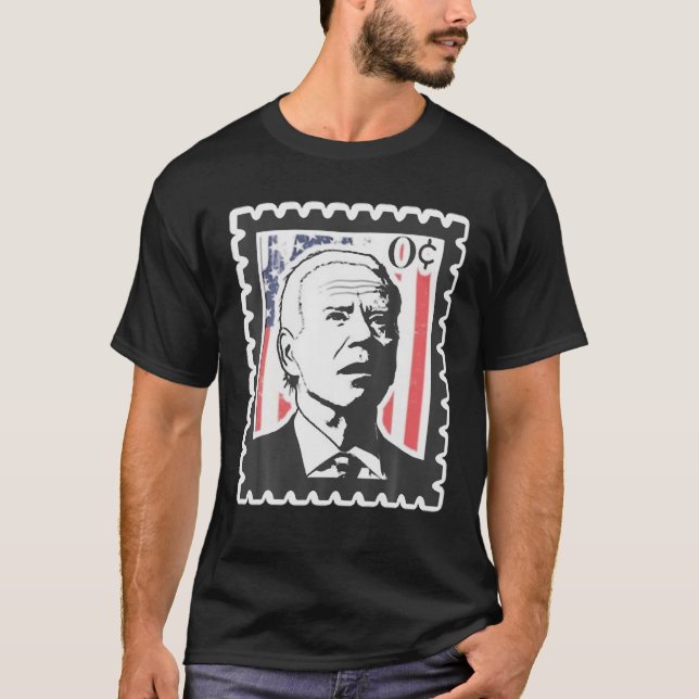 Camiseta Biden Céntimos Estampilla 0 Presidente Biden No Cé (Anverso)