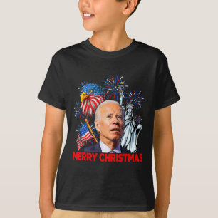 Camiseta Biden Confuso Patriótico Feliz Navidad Por 4O