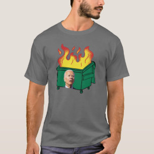 Camiseta Biden Dumpster Fire Funny confundió a Biden AntiBi