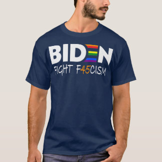 Camiseta Biden Fight F45cism Bandera del orgullo antirepubl