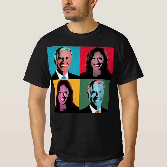 Camiseta BIDEN HARRIS 2020 Pop Art (Anverso)