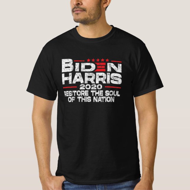 Camiseta Biden Harris 2020 restaura el alma de esta nación (Anverso)